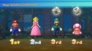 Mario Party 10 - Mario vs Peach vs Luigi vs Toadette - Mushroom Park (Master Bots)