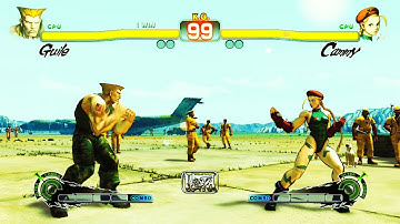 Guile vs Cammy (Hardest ) Street Fighter 4.