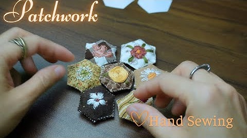 Make a brooch from fabric scrap hexagons | Patchwork Ideas | Yuu Pham