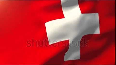 Switzerland flag waving in the wind. Looping sun rises style. Animation loop Stock video by