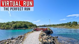Northern Norway Treadmill Virtual Run on Gravel 😍 | Nature Scenery | With a Swim!