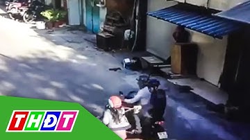 Cướp táo tợn giật túi xách, kéo lê bà bầu trên đường | THDT