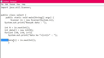 Algoritma Sorting Selection Sort #UNWIRA
