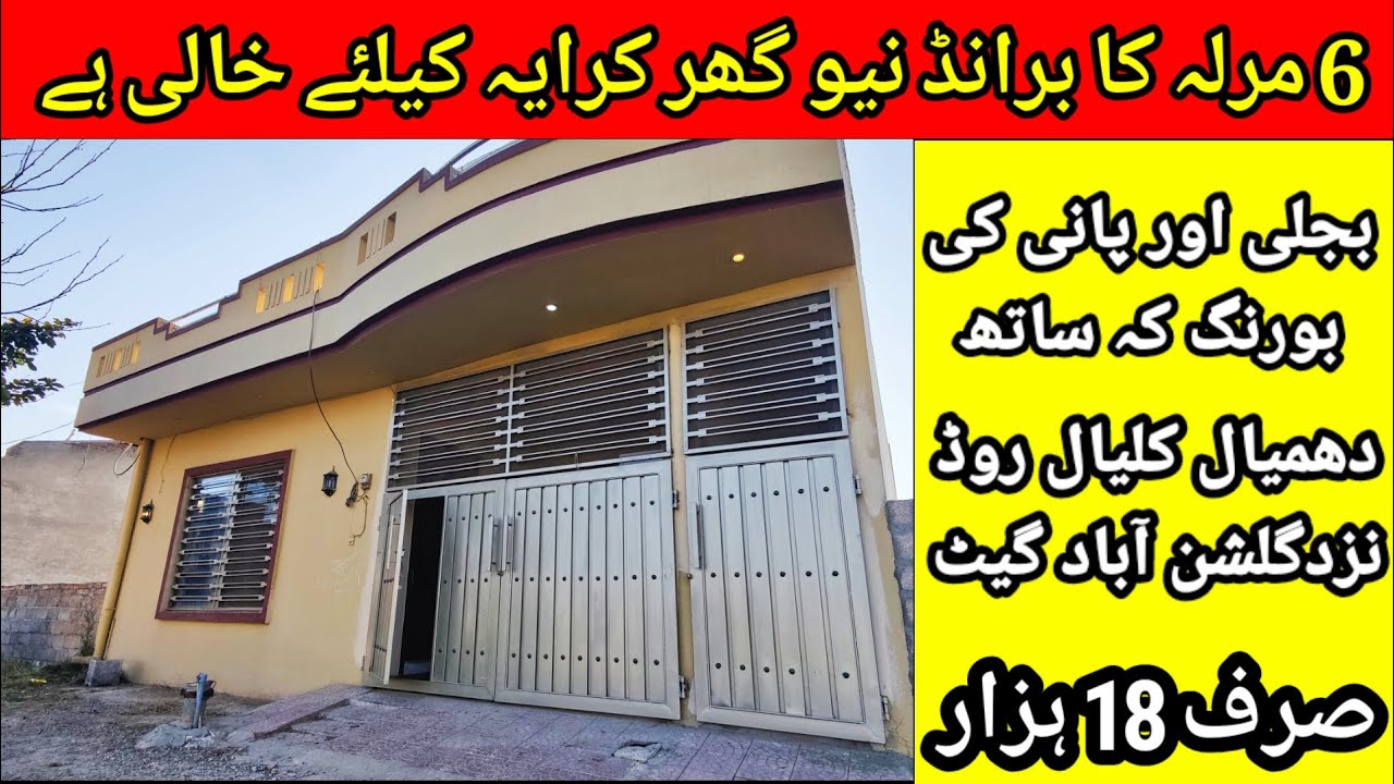 6 Marla brand New House for rent Near main Road Cheap separate Independent single Story house