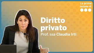 La Prima Lezione Di Diritto Privato - Claudia Irti