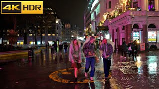 2.50 hours of London NIGHT Rain ☔ London Rain Walk Compilation | Best Collection [4K HDR]