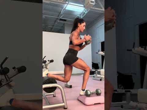 BSS: 6-8 reps straight into BSS w/ rotation: 6-8 reps. Get ready for the craziest glute pump! #burn