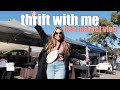 THRIFT WITH ME AND TRY ON HAUL 🛍 FLEA MARKET VLOG 🛍  THE JO DEDES AESTHETIC