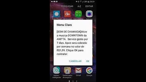 Como achar o Menu Claro?