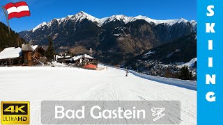 Stubnerkogel & SKIING blue pistes to Bad Gastein | Austrian Alps in winter | 4K60