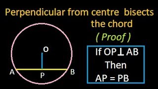 Perpendicular from the centre bisects the chord | proof |IBPS | Bank PO | SSC