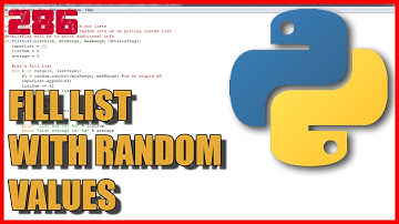 PYTHON Lists - Fill list with random values