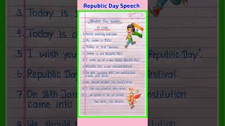 10 Lines Speech On Republic Day Republic Day Speech In English 26 January6 Speech
