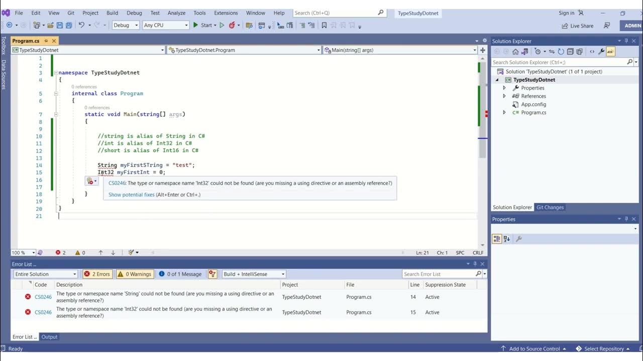 Difference between string vs String, int vs Int32 in C# - string is ...
