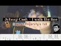 Johnny cash  i walk the line fingerstyle tab