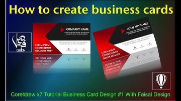 Coreldraw x7 Tutorial Business Card Design #1 with Faisal Design