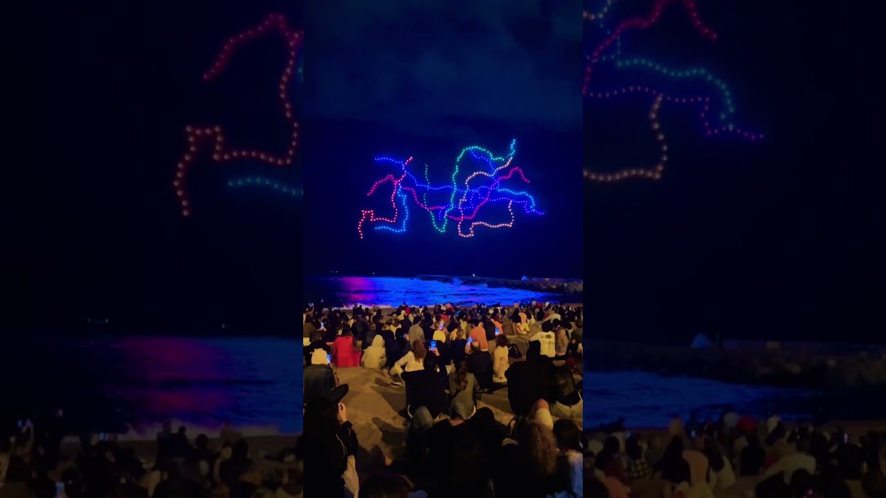 🇪🇸 La Merc&egrave; Drone (500) Light Show 2025 Barcelona #shorts 1,068 #trending #shortvideo #short #yt