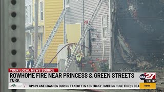 Crews battle building fire in York County