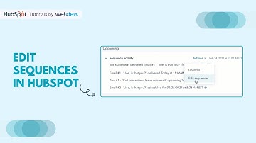 How to edit sequences in HubSpot