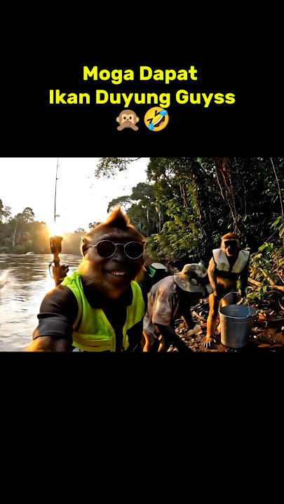 Gembul, Yanto dan Teguh pergi mancing Ikan Duyung🤣 #googleveo3 #monyet #komedi #ai