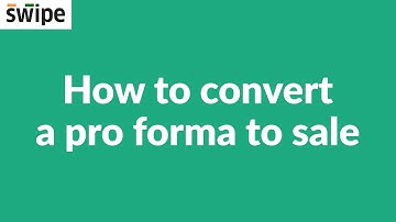 How to convert a pro forma to sale | Swipe #gst #proforma #invoice