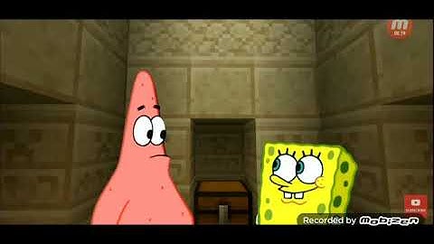 Spongebob And Patrick find a desert pyramid Minecraft Squidward P.T11