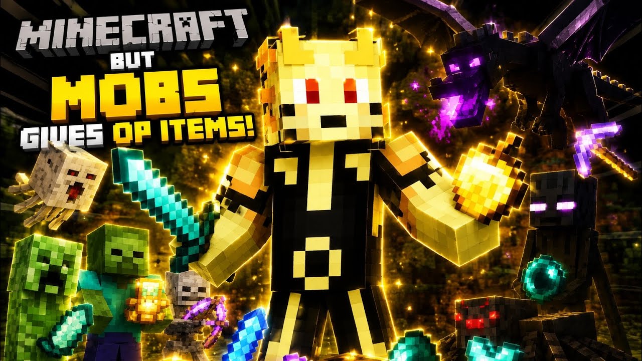 🔥 Minecraft But Every Mob Gives OP Items! 😱⚔️#Minecraft # ...
