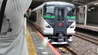 E257系OM-91編成 特急新宿さざなみ1号 千葉駅発車