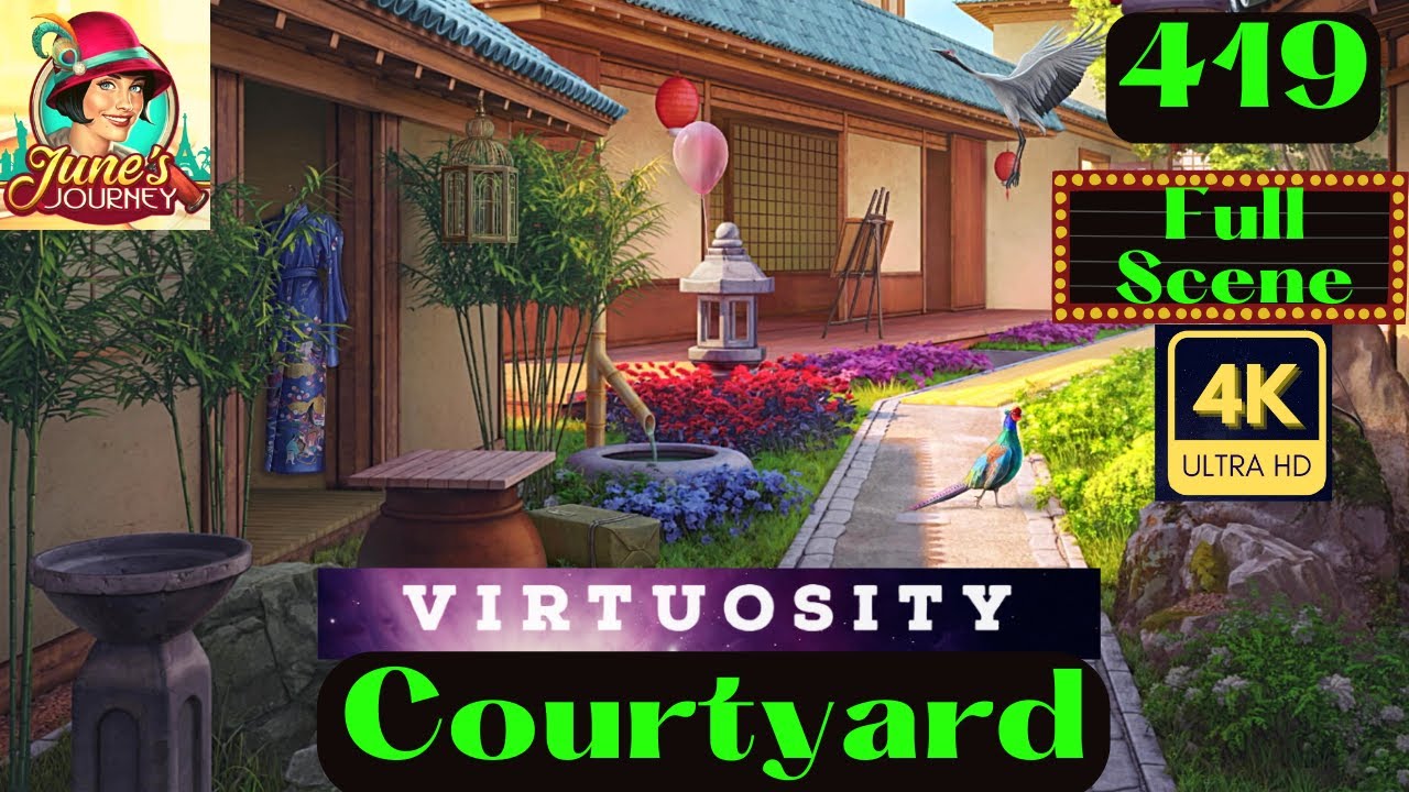 JUNE'S JOURNEY 419 | COURTYARD (Hidden Object Game ) *Full Mastered Scene*