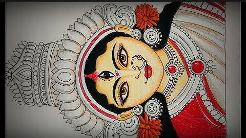 How to draw a beautiful Maa Durga face drawing step by step/Navratri special/ Durga Puja special 