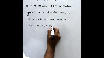 let f be homomorphism and if H is Abelian then f(H) is Abelian