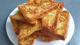 If you have toast, 2 eggs and milk at home, you can make a delicious breakfast  French toast recipe!