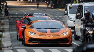 LAMBORGHINI BEST OF Compilation in Manila (BGC) | Loud SVJ, SV, S, Huracan Evo, Aventador, STO