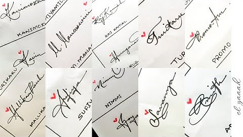 Signature Style Name Compilation Part7: Subscribers