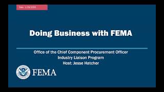 How to do Business with FEMA
