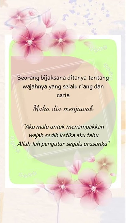 Wajah Ceria - Quotes Islami Aesthetic | Video untuk Status WA Reels IG Tiktok
