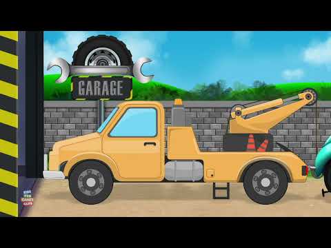 Vintage Car Garage, Cars & Trucks Cartoon Video For Kids