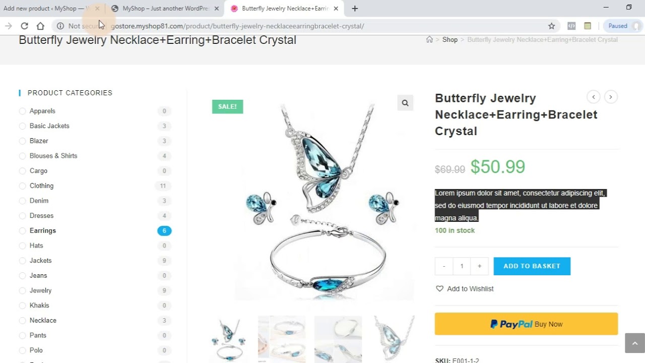 create ecommerce website by wordpress add simple product part 13 0f 30 simple ecommerce website