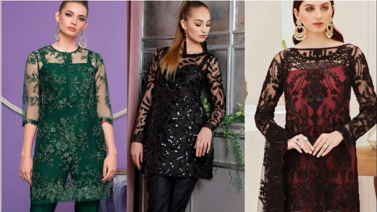 pakistani designer net dresses