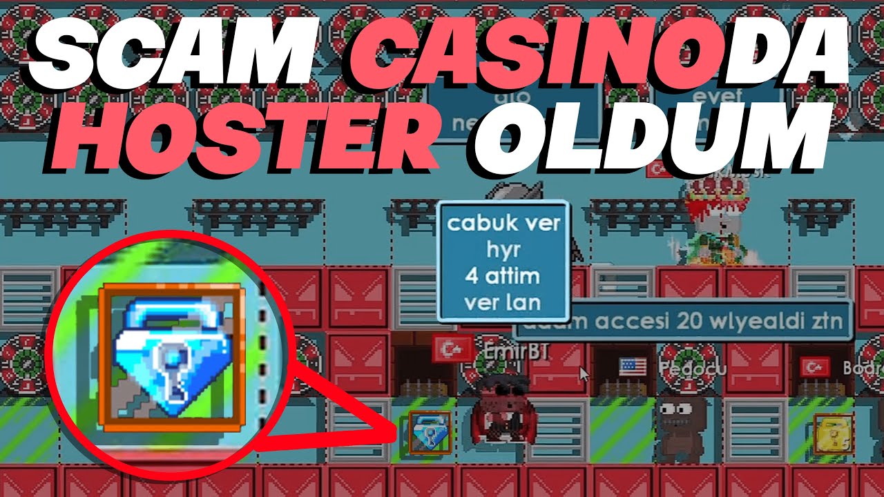 SCAM CASİNO' DA HOSTER OLDUM! (CASİNO TROLL!) ➤ Growtopia Türkçe