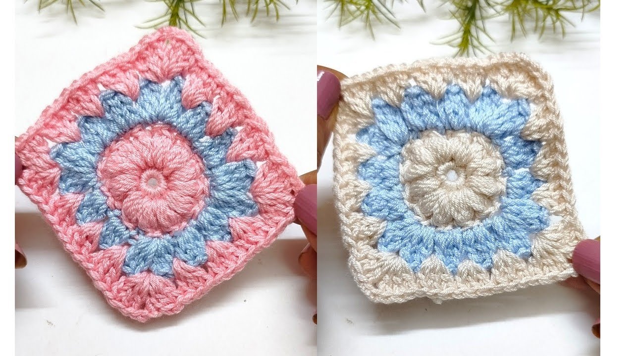 Бабушкин квадрат/Вязание крючком бабушкиного квадрата/Самый простой способ вязания крючком бабушк...