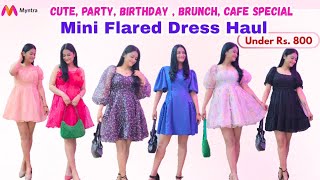 Myntra Mini Dress Haul Under 800 | Cute Dresses for Party, Birthday, Cafe & Brunch #minidress