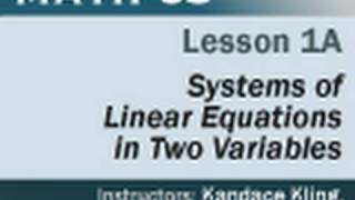 Math 65 - Lesson 1a