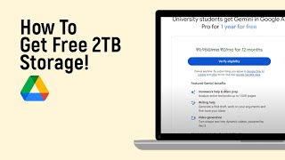 How to Get Free 2TB Google Drive Storage [easy]