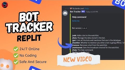 Bot Tracker Bot | Bot Manager Replit • No Coding 🧑‍💻 ~ 24/7 Online | NitrixEXE