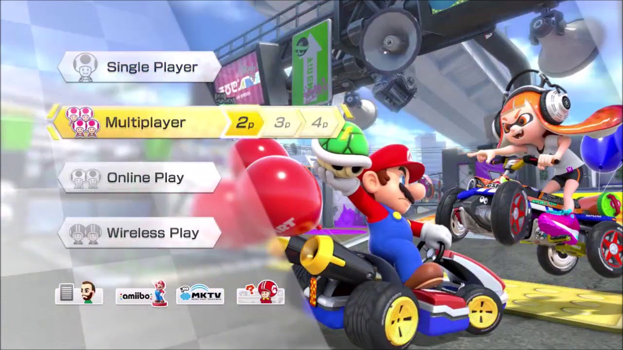 Mario Kart 8 Deluxe Main Menu YouTube