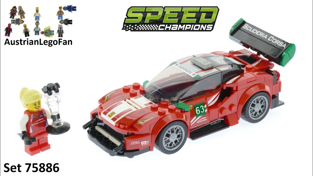 Lego Speed Champions 75886 Ferrari 488 GT3 Scuderia Corsa - Lego Speed Build  Review - YouTube