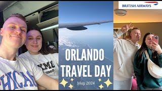 ORLANDO TRAVEL DAY! Flying British Airways Gatwick to Orlando, Florida! Disney World 2024! Rosen Inn