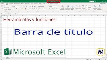 Barra de título - Herramientas y funciones Microsoft Excel
