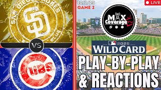 🔴NL Wild Card - San Diego Padres vs Chicago Cubs - Play-By-Play &amp; Reactions (10/1/25)